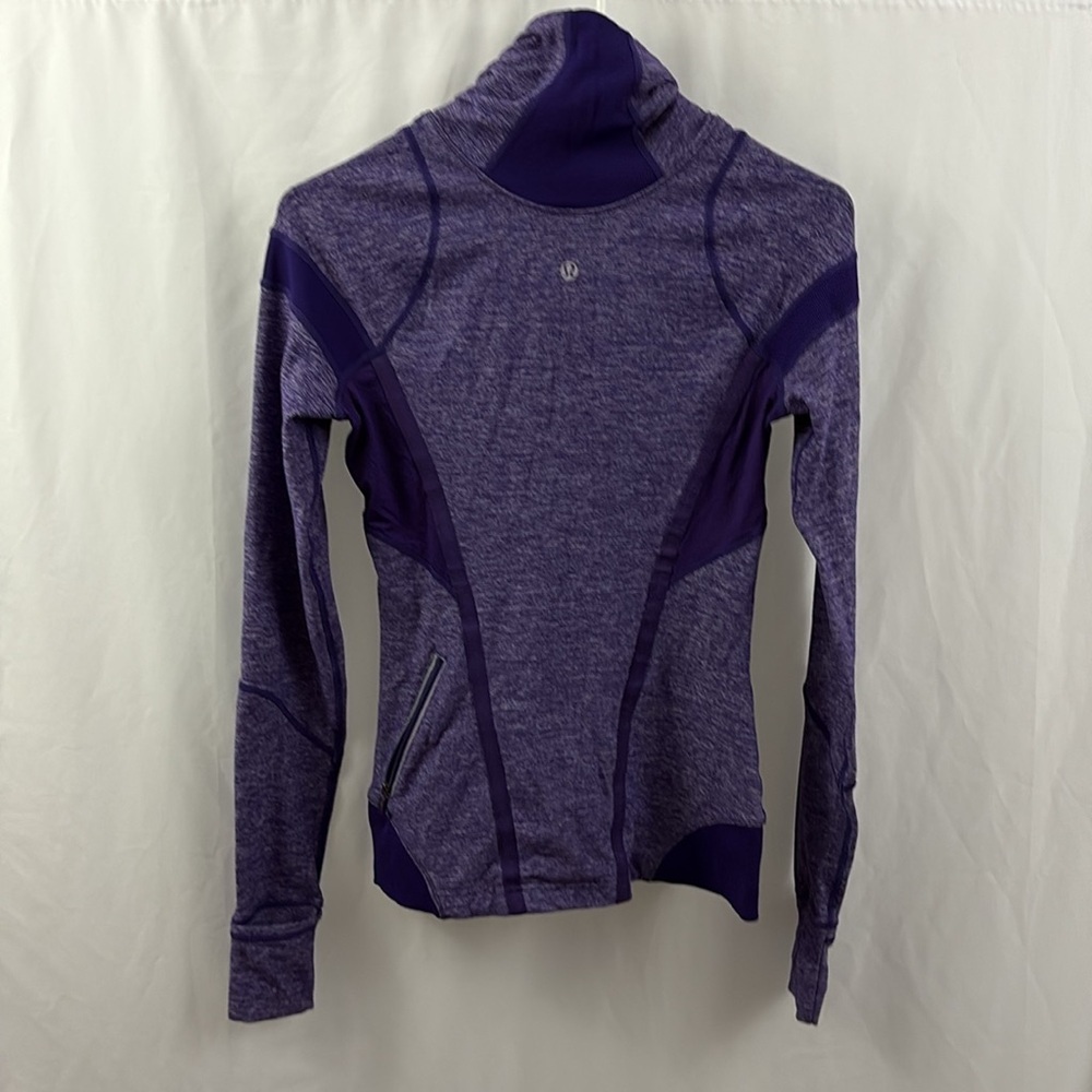 Lululemon Cold Hands Warm Heart Half Zip Pullover Size 4 Purple - Picture 10 of 12